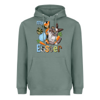 Sage My first Easter Boy Easter Day Heavyweight Hoodie - HowdyJamesFarm