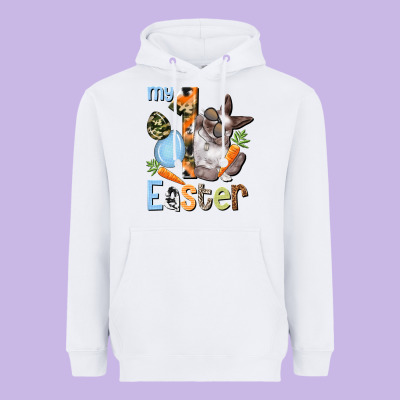 My First Easter Boy Easter Day Heavyweight Hoodie Designed By Howdyjamesfarm