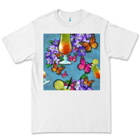 White butterfly cocktail Premium Tee - BundleAndBundleShop