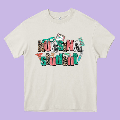 Nursing Student Heavy Core Tee Designed By Adodesignshop