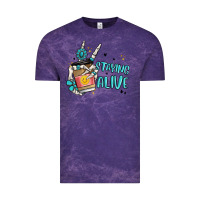 Cloud Purple staying alive Vintage Tee - MaliasSmallBusiness