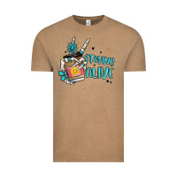 Vintage Coffee staying alive Vintage Tee - MaliasSmallBusiness