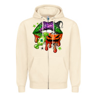 Sandshell Halloween lips Zipper Hoodie - NancyCooperArtShop
