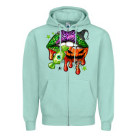 Halloween Lips Zipper Hoodie | Teevron