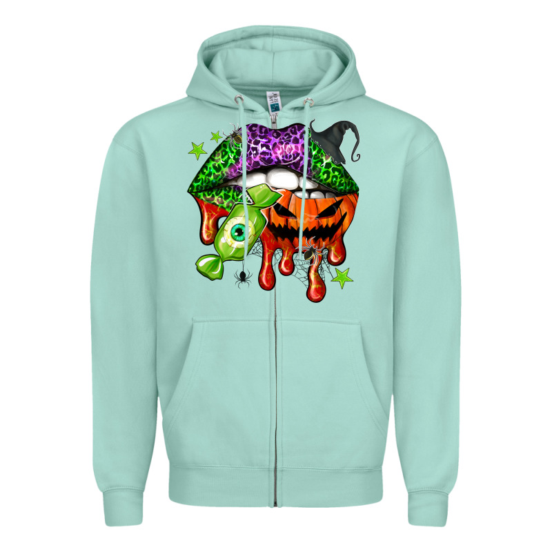 Halloween Lips Zipper Hoodie by NancyCooperArtShop | Teevron