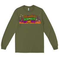 Army Green spooky  libbey glass Long Sleeve Tee - BundleAndBundleShop