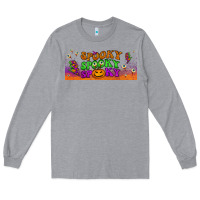 Heather Grey spooky  libbey glass Long Sleeve Tee - BundleAndBundleShop