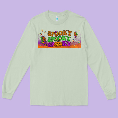 Spooky  Libbey Glass Long Sleeve Tee Designed By Bundleandbundleshop