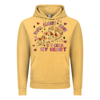 Vintage Mustard you'll always have a pizza my heart Vintage Hoodie - MaliasSmallBusiness