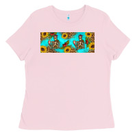 Bubblegum Pink skeleton coffee and coffee plants 11 oz Ladies Tee - Artiststas