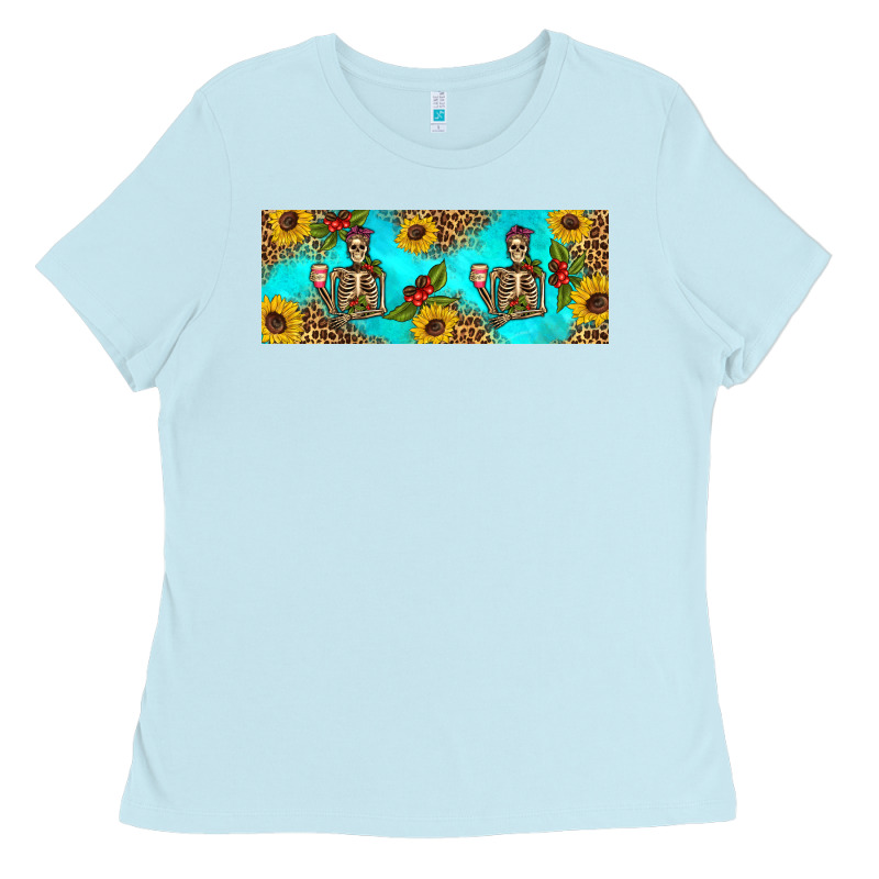 Skeleton Coffee And Coffee Plants 11 Oz Ladies Tee by Artiststas | Teevron