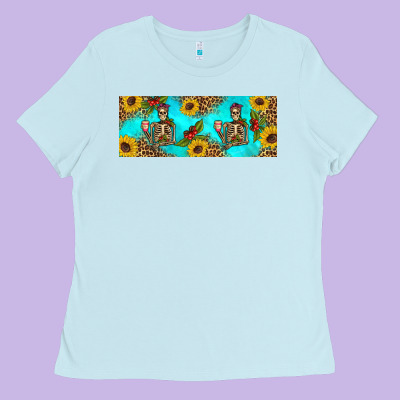 Skeleton Coffee And Coffee Plants 11 Oz Ladies Tee Designed By Artiststas