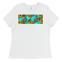 White skeleton coffee and coffee plants 11 oz Ladies Tee - Artiststas
