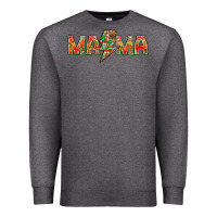 Charcoal Heather Mama christmas lightning bolt mother's day Premium Sweatshirt - HowdyJamesFarm