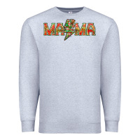 Heather Grey Mama christmas lightning bolt mother's day Premium Sweatshirt - HowdyJamesFarm