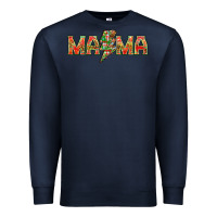 Navy Mama christmas lightning bolt mother's day Premium Sweatshirt - HowdyJamesFarm