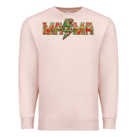 Pale Pink Mama christmas lightning bolt mother's day Premium Sweatshirt - HowdyJamesFarm