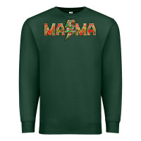 Sports Green Mama christmas lightning bolt mother's day Premium Sweatshirt - HowdyJamesFarm