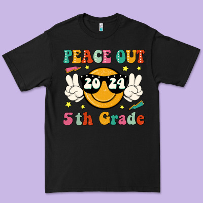 Peace Out 2024 5th Grade Premium Tee Designed By Jahusdesignshop
