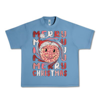 Pebble Blue merry christmas smiling face Urban Heavy Tee - MaliasSmallBusiness