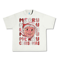 Pistachio merry christmas smiling face Urban Heavy Tee - MaliasSmallBusiness