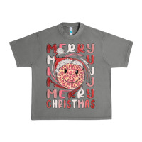 Merry Christmas Smiling Face Urban Heavy Tee | Teevron