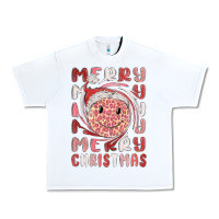 White merry christmas smiling face Urban Heavy Tee - MaliasSmallBusiness