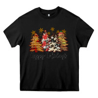 Black happy holidays Heavy Core Tee - JahusDesignShop