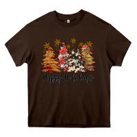 Chocolate Brown happy holidays Heavy Core Tee - JahusDesignShop