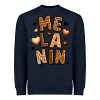 Navy melanin Heavyweight Sweatshirt - LillyAllenDesigns