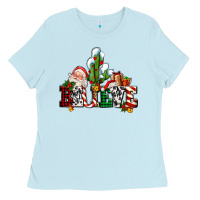 Baby Blue believe christmas and santa Ladies Tee - AdoDesignShop
