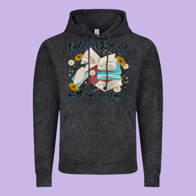 Reading Is Dreaming With Your Eyes Open Vintage Hoodie Designed By Maliassmallbusiness