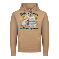 Vintage Coffee reading is dreaming with your eyes open Vintage Hoodie - MaliasSmallBusiness