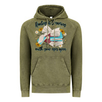 Vintage Olive reading is dreaming with your eyes open Vintage Hoodie - MaliasSmallBusiness