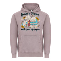 Vintage Zinc reading is dreaming with your eyes open Vintage Hoodie - MaliasSmallBusiness