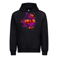 Black halloween pumpkin patch  3 Urban Hoodie - BundleAndBundleShop