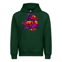Forest Green halloween pumpkin patch  3 Urban Hoodie - BundleAndBundleShop