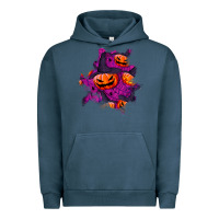Pigment Midnight Navy halloween pumpkin patch  3 Urban Hoodie - BundleAndBundleShop