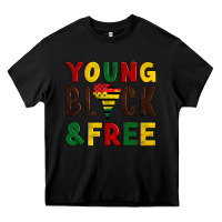 Black young black and free Heavy Core Tee - Artiststas