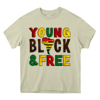 Mossy young black and free Heavy Core Tee - Artiststas