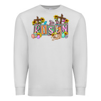 Dove Grey He is risen Easter  Easter Day Premium Sweatshirt - CowGirlArtShop