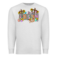 Oatmeal Heather He is risen Easter  Easter Day Premium Sweatshirt - CowGirlArtShop