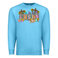 Ocean Blue He is risen Easter  Easter Day Premium Sweatshirt - CowGirlArtShop
