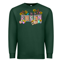 Sports Green He is risen Easter  Easter Day Premium Sweatshirt - CowGirlArtShop