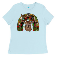 Baby Blue deer rainbow Ladies Tee - JahusDesignShop
