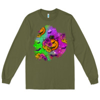 Army Green halloween patch 1 Long Sleeve Tee - BundleAndBundleShop