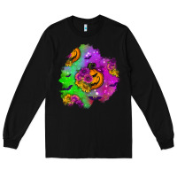 Black halloween patch 1 Long Sleeve Tee - BundleAndBundleShop