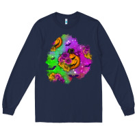 Navy halloween patch 1 Long Sleeve Tee - BundleAndBundleShop