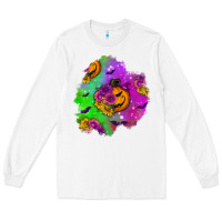 White halloween patch 1 Long Sleeve Tee - BundleAndBundleShop