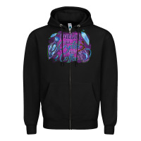 Black Fueled by crystals and coffee halloween Zipper Hoodie - NancyCooperArtShop